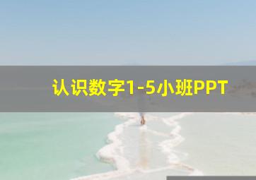 认识数字1-5小班PPT