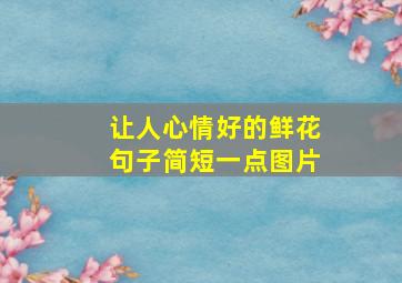 让人心情好的鲜花句子简短一点图片