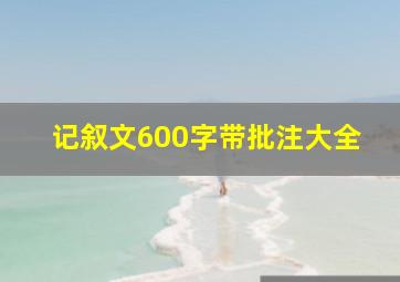 记叙文600字带批注大全