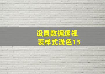 设置数据透视表样式浅色13