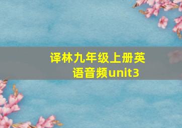 译林九年级上册英语音频unit3