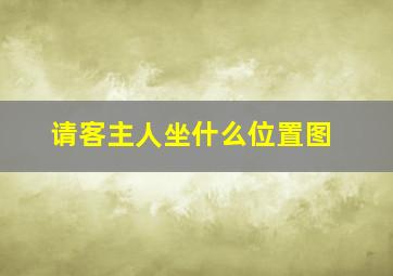 请客主人坐什么位置图