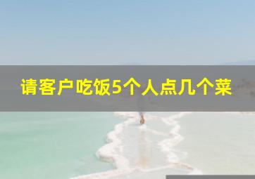 请客户吃饭5个人点几个菜