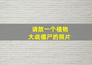 请放一个植物大战僵尸的照片