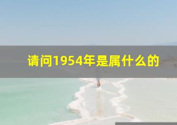 请问1954年是属什么的