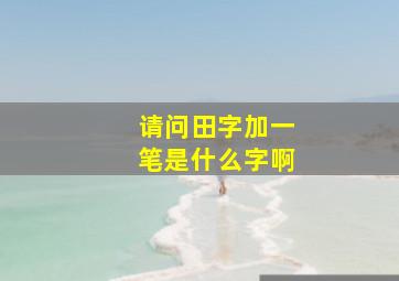 请问田字加一笔是什么字啊