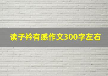 读子衿有感作文300字左右