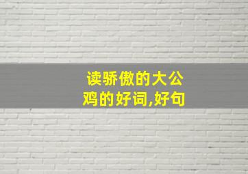 读骄傲的大公鸡的好词,好句