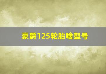 豪爵125轮胎啥型号