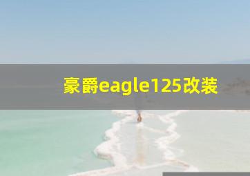 豪爵eagle125改装