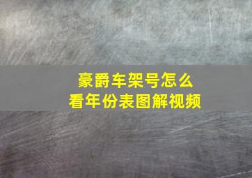 豪爵车架号怎么看年份表图解视频