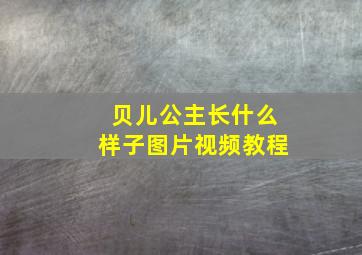 贝儿公主长什么样子图片视频教程