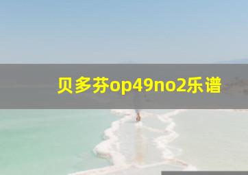 贝多芬op49no2乐谱