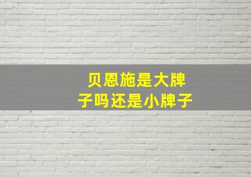 贝恩施是大牌子吗还是小牌子