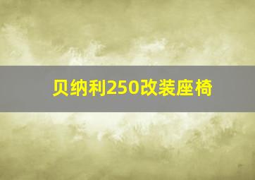 贝纳利250改装座椅