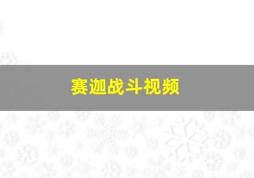 赛迦战斗视频