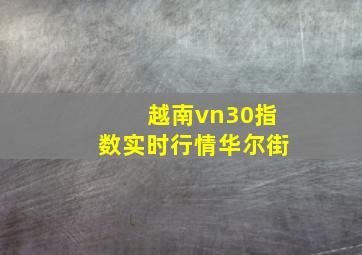 越南vn30指数实时行情华尔街