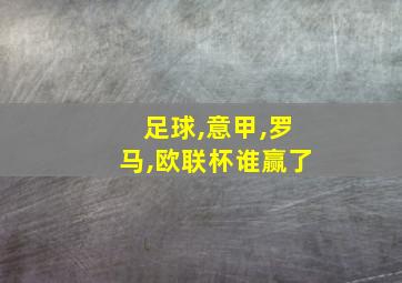 足球,意甲,罗马,欧联杯谁赢了