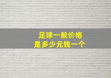 足球一般价格是多少元钱一个