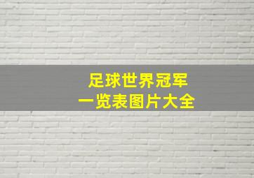 足球世界冠军一览表图片大全