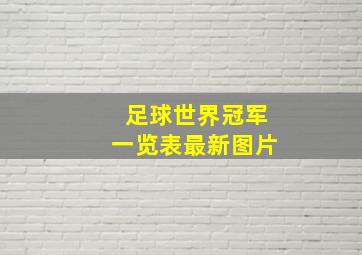 足球世界冠军一览表最新图片