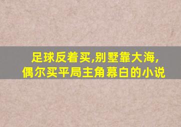 足球反着买,别墅靠大海,偶尔买平局主角幕白的小说