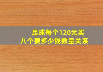 足球每个120元买八个要多少钱数量关系