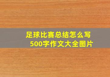 足球比赛总结怎么写500字作文大全图片