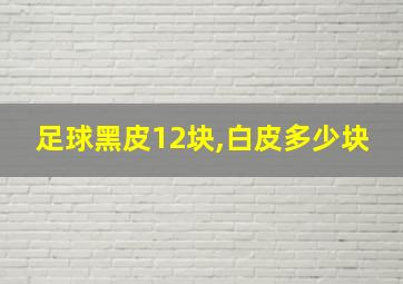 足球黑皮12块,白皮多少块