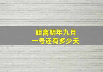 距离明年九月一号还有多少天