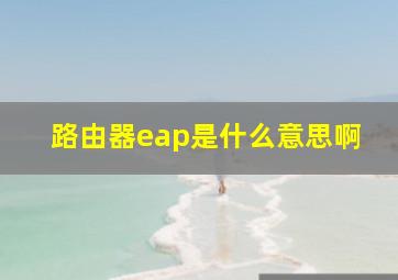 路由器eap是什么意思啊