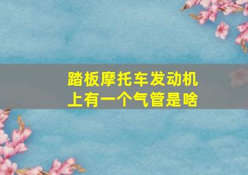 踏板摩托车发动机上有一个气管是啥