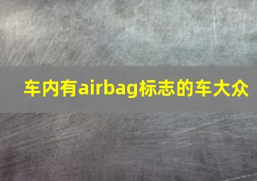 车内有airbag标志的车大众