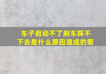 车子启动不了刹车踩不下去是什么原因造成的呢