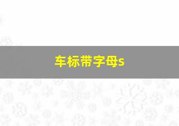 车标带字母s