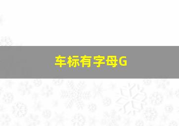 车标有字母G