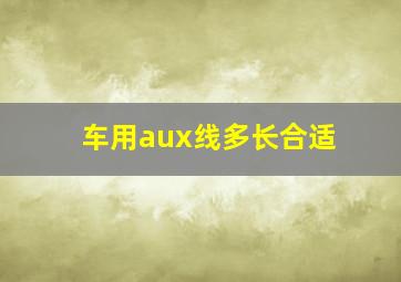 车用aux线多长合适