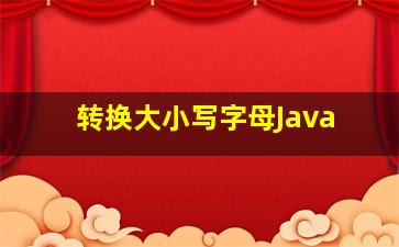 转换大小写字母Java