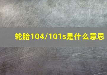 轮胎104/101s是什么意思