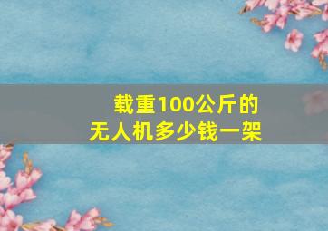 载重100公斤的无人机多少钱一架