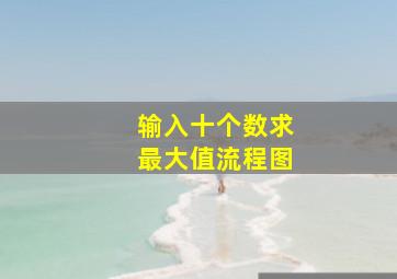 输入十个数求最大值流程图