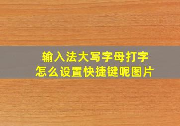 输入法大写字母打字怎么设置快捷键呢图片