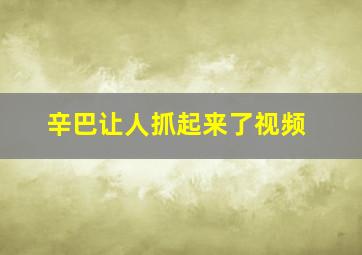 辛巴让人抓起来了视频