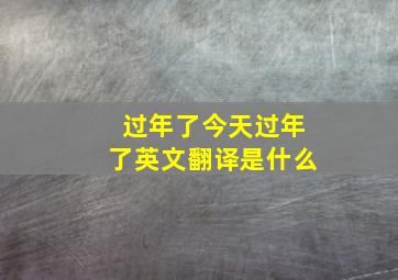 过年了今天过年了英文翻译是什么