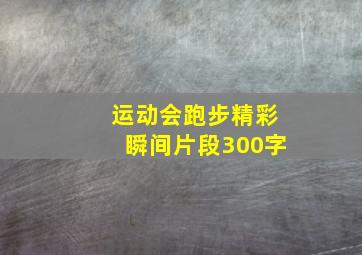 运动会跑步精彩瞬间片段300字