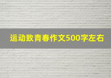 运动致青春作文500字左右