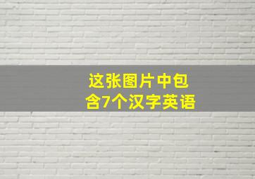 这张图片中包含7个汉字英语