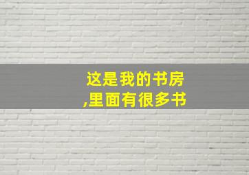 这是我的书房,里面有很多书