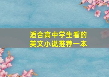 适合高中学生看的英文小说推荐一本