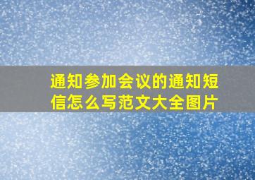 通知参加会议的通知短信怎么写范文大全图片